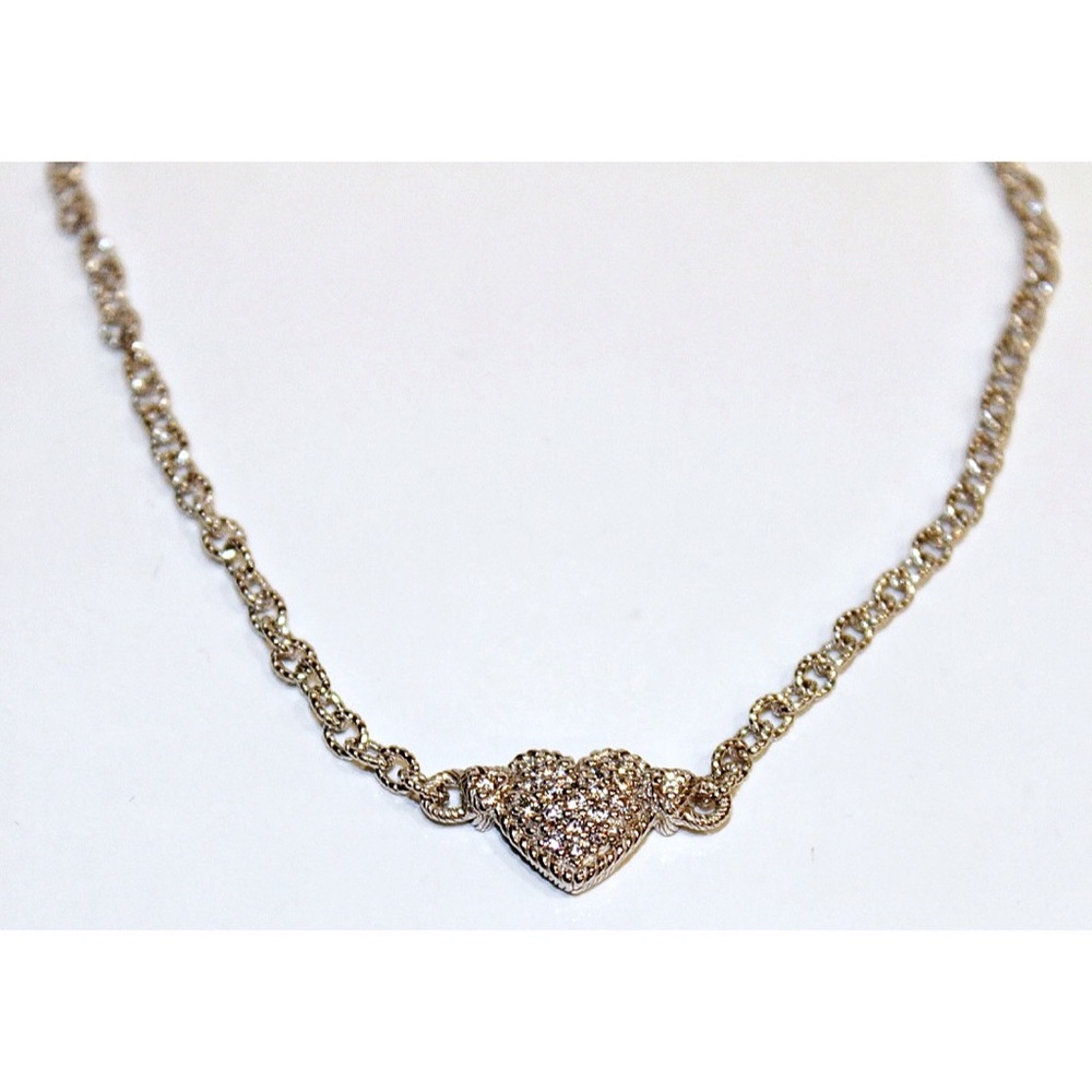 Sterling Silver CZ heart bracelet